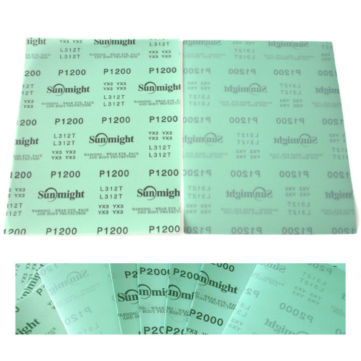 Korean%20Sun%20230*280mm%20Waterproof%20Sandpaper%20Green%20Polyester%20Film%20Polishing%20Square%20Sandpaper%20Wet%20and%20Dry%20Dual-Use%20-%20Image%203