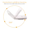 LED USB Rechargeable Book Light Reading Light Eye Protection Night Light Portable Clip Desk Light Bookmark Read Light Night Lamp 1Pcs. 