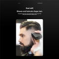 Washable and Rechargeable Travel Man Hair Clipper Portable Rechargeable Shaver Shaving and Haircut Dual Skills Blue. 