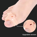 2PCS Silicone Gel Double Ring Thumb Corrector Bunion Foot Toe Hallux Valgus Protector Separator Finger Straightener Adjuster. 