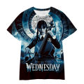 2023 New Wednesday Addams 3D Printing T-shirt Men Women and Children Summer Casual Pop New Style Clothing Tee Tops. 