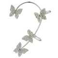 Butterfly Ear Clips Without Piercing for Women Sparkling Ear Cuff Clip Earrings Wedding Jewelry Gift. 