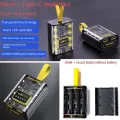 1Pcs 18650 Battery Charger Case Cool DIY Power Bank Box Fast Charging Case With Night Light Charging Power Bank Case Without Battery. 