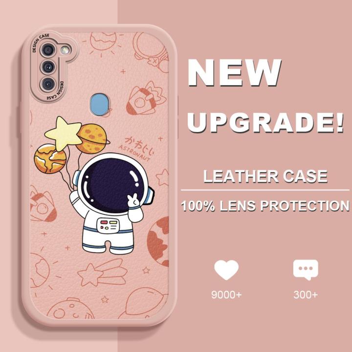 AMORVOR for Samsung Galaxy A11 M11 Back Cover Cute Space Astronaut