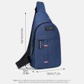 Sling Bag Chest Bag Men New Casual Korean Version Oxford Cloth Fashion Sports Bag Single Shoulder Messenger Bag Canvas Backpack. 