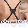 【Popular】Creative Bra Buckle Shoulder Strap Non-slip Lingerie Plastic Butterfly Clip Cross Back Belt Adjustable Underwear Part. 