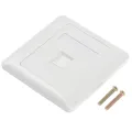 86 Type Single Port RJ45 Wall Flat Face Plate Ethernet Network Socket  Panel Encounter. 