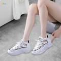 Women's Casual Sneakers Platform Shoes Female Vulcanized Shoes Trainers Shoes Sports Shoes for Athletic Hiking Work Autumn Spring Fitness , white, 40. 