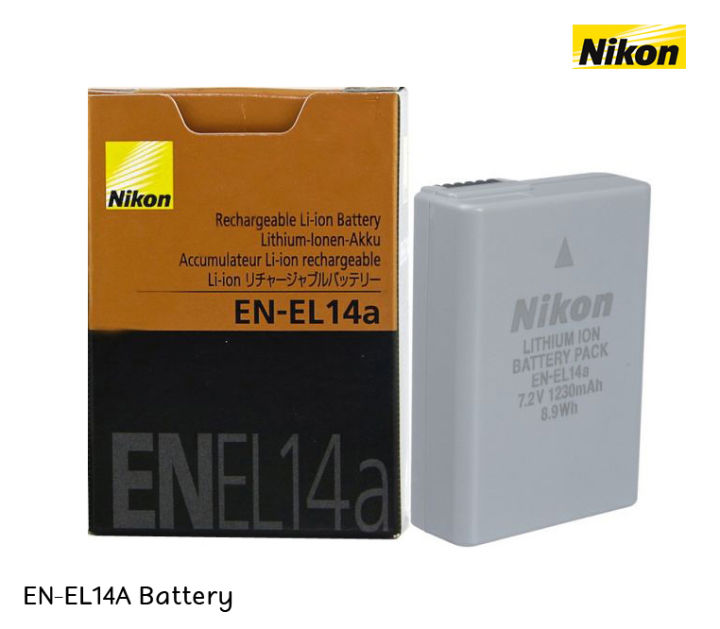 Nikon En-El14a / EN EL14 / EN-EL14 a Battery for P7000, P7100, P7700, P7800, D5000, D5100, D3100, D3200, D3300, D5200, D5300 / EN EL 14