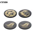 Computer 12CM Case Fan Stickers for AORUS/ROG/MSI Gold-plated Chassis Decorative Stickers DIY PC Accessories 3pcs. 