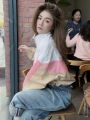 Color Contrast Patchwork Thin Coat Women's Sun-Protective Clothing Design Sense Niche 2023 Spring and Summer New Loose Baseball Uniform Tide. 