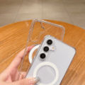 Transparent Magnetic Wireless Charging Jelly Case for Samsung Galaxy A15 A35 A55 A16 A26 A36 A56 A54 M56 A07 A17 A05 A05S A06 A23 A27 A57 A37 A34 A14 Shockproof Clear Cover. 