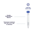 Nullmul Scientific Conical Centrifuge Tubes 15ML, 150 Pack Plastic Test Tube with Screw Caps, 15ML Sterile Test Tubes with Lids. 