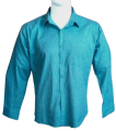 Men's Linen Long Sleeve Shirt for men Casual Blue Black White. 