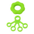 Finger Exerciser Set, Multipurpose Finger Stretcher Hand Grip Strengthener Green Improve Stiffness Relieve Pressure Silicone for Strength Training. 