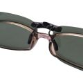 Uni Clear Dark Green Polarized Lens Sunglasses Clip On Eyeglasses. 