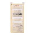 Multi-Function Non-woven Fabric Document Hanging Storage Bag 3/6/9-layer Pocket Chart Hanging File Folding Large Capacity Book Storage Bag Students. 