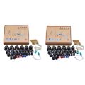 48Pcs Chinese Biomagnetic Vacuum Cupping Home Cupping Therapy Set Body Relax Tight Muscles Massage Pain Relief Tool. 