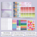 Magnetic Buckle Notebook PU Binder Buckle Notebook Fruit Budget Card Gradient Notebook Strap Notebook Binder Book. 