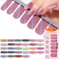 1 Sheet Nail Art Stickers Glitter Gradient UV Gel Polish Nail Wraps Strips Full Cover Nail Polish Stickers Decals Manicure Tool. 
