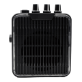 Black Guitar Amplifier with 3.5mm & 6.35mm Inputs 6.35mm Output Supports Volume Tone Adjustment. 