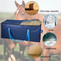 Large Capacity Hay Storage Bag with Zip Portable Handles Portable Waterproof Horse Feeder Bag Livestock Hay Bags for Horses Goat 41 x 18 Inch. 