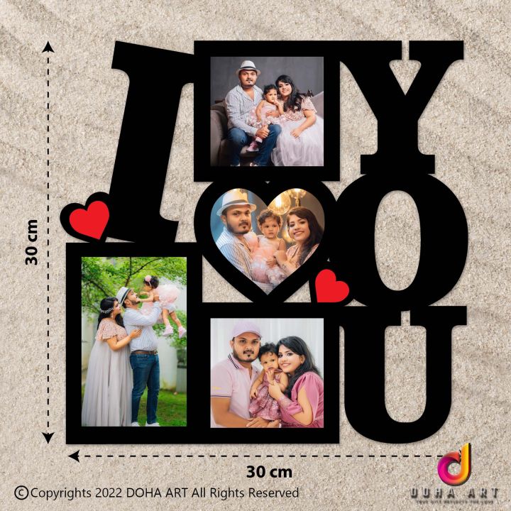 Customized Wall hanging photo frame... Print on wooden,  For anniversary gift wedding gift lover gift valentine gift