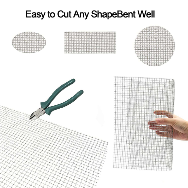 4Pc%2021cmX30cm%20Wire%20Mesh%20Silver%20Wire%20Mesh%20Sturdy%20Metal%20Mesh%20Sheets%20for%20DIY%20Projects%20304%20Stainless%20Steel%20No%20Rust%20Mesh%20Screen%20-%20Image%202