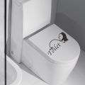【WEJA】Cute Penguin Tet Lid Sticker Decoration Mark Bathroom Cover Commode WC Decorative DIY S-adhesive Vinyl Art Decal Wall. 