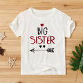 Big Sister Little Brother Siblings Matching T Shirts Boys Girls Summer Clothes Tops Birthday Party Gift Outfits White. 