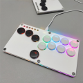 Flatbox Arcade Fighting Game Encoder Controller Xinput/Dinput Mini Console // White+Black Key. 