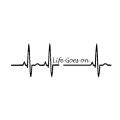 Car Sticker 3D 17.5CM*5.8CM Heart Beat Trackpad Life Goes On Decals Stickers on Car Reflective Motorcycle Car Styling. 