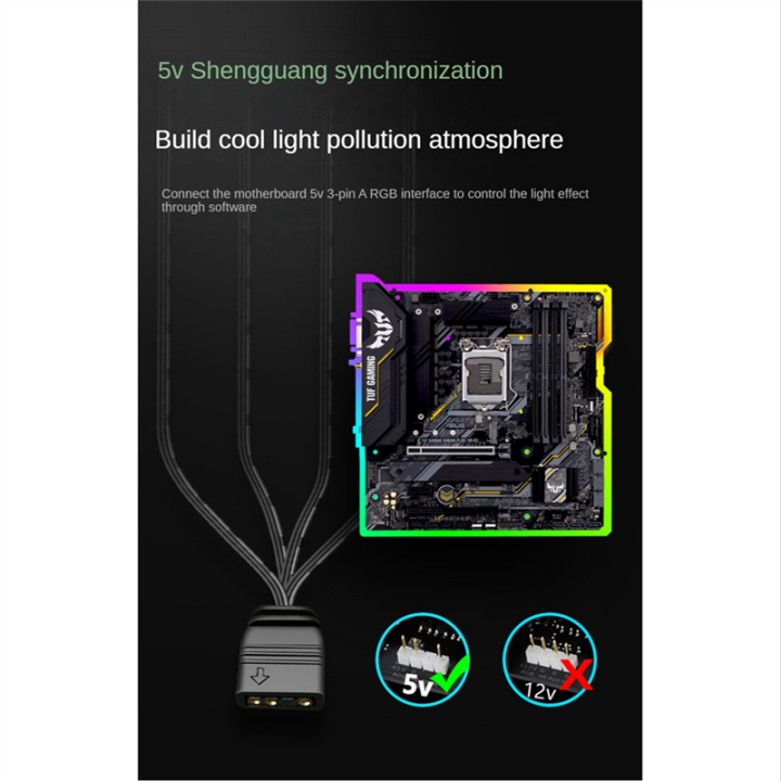 COOLMOON%205V%203Pin%20to%20SATA%20ARGB%20Mini%20Adapter%20RGB%20Controller%20Controller%20HUB%20Computer%20Fan%20LED%20Lighting%20RGB%20Control%20Cable%20-%20Image%204