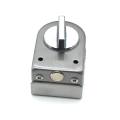 【ThinkWay】1x1 x Glass Door Lock 304 Stainless Steel Knob Sliding Gate Floor Latch Single Bolt Keyless Anti-Theft Security Lock for Bathroom Office Toilet Shop. 