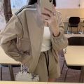 Spring and Summer New Fashion Casual Suit Women's Loose All-Matching Lightweight Sun Protection Sports Coat Shorts a Set of Women's. 