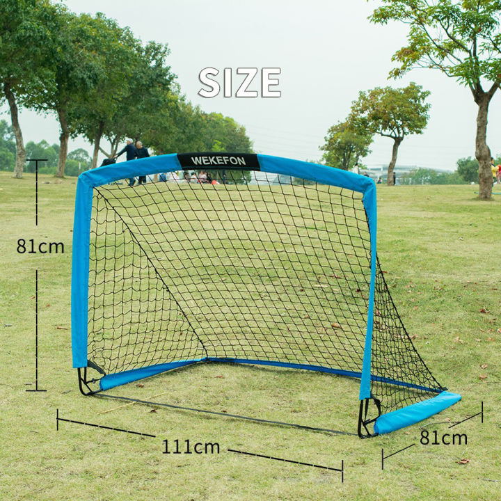 bellylady Children Portable Folding Soccer Net Football Gate Outdoor Sports Toys For Backyard Park Soccer Fields