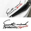 Sports Mind - Racing Car Auto Reflective Car Vinyl Graphic Decal letter personality cars Stickers White & Red 19cmx7cm. 