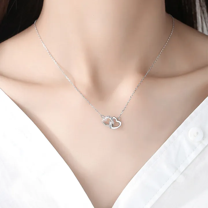 5PCS/Set%20Heart%20Shaped%20Jewelry%20Sets%20Of%20Ring%20Earrings%20Necklace%20For%20Women%20Elegance%20Rhinestone%20Double%20Heart%20Jewelry%20Fengshi%20-%20Image%203