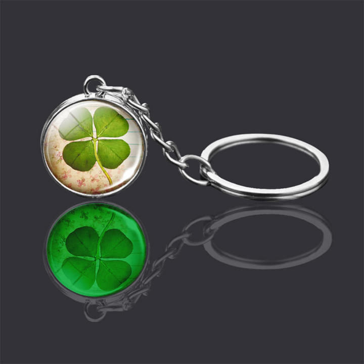 Gift%20Keychain%20Unique%20Lucky%20Jewelry%20Four%20Leaf%20Clover%20Clover-shaped%20Glass%20Ball%20for%20Good%20luck%20charm%20Fashion%20accessory%20Key%20-%20Image%205