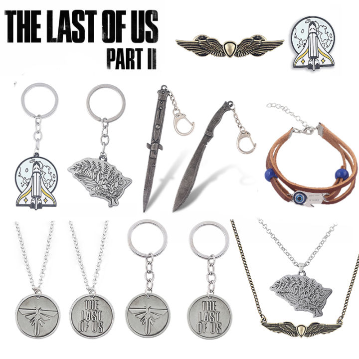 The Last Of Part 2 Necklaces Tlou Joel Ellie Rocket Spaceship Firefly Logo Pendant Necklace For Women Men Badge Jewelry