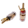 2/4/6pcs Brass 4mm Speaker Amplifier Terminal Binding Post Nut Banana Plug Jack Socket Connector Long Thread Adapter. 