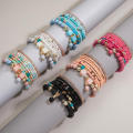 Bohemian Handmade Beads Bracelet Set For Women Summer Colorful Beaded Chain Bangle Girls Boho Jewelry Accessories. 