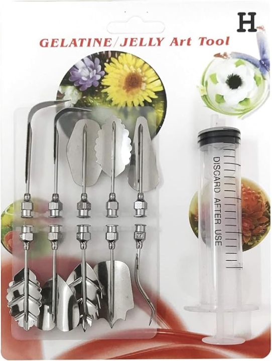 Gelatine And Jelly Art Tool - Multicolor Art Cake Tools, 3D Gelatin Jelly Tools Includes  Gelatin Tools and Making Pudding Pastry Nozzles for Cake Decoration, Jelly Cake