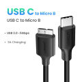 UGREEN USB Type C to Micro USB 3.0 External Hard Drive Fast Data Transfer & Charge Sync Cable for Western Seagate Toshiba Canvio Samsung Galaxy S5 Note 3. 