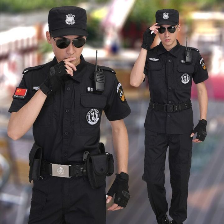 Black%20Secret%20Service%20Spring,%20Autumn%20and%20Winter%20Clothing%20Summer%20Security%20Uniform%20Short%20Sleeve%20Suit%20Special%20Duty%20Work%20Clothes%20Wear-Resistant%20Cap%20Belt%20-%20Image%208
