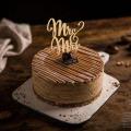 Wooden Cake Topper Love Mr&Mrs Letters Cake Wedding Toppers Engagement Cake Decoration Supplies. 