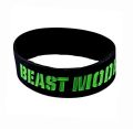 Beast Mode Free Size Rubber Stretchable Stylish Wristband Bracelet For Men Events Party Sports & Daily Wear (Black). 