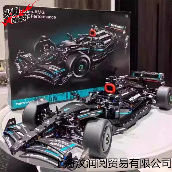 〓Official IP Authorization〓COD〓 Compatible with Lego Mercedes F1 Mercedes-Benz Formula Racing Car Building Blocks Sports Car Mechanical Set Boys Assembly Toy 〓COD〓