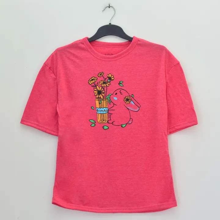 Women/Ladies%20/%20Girls%20Trending%20Fashion%20Korean%20Style%20Baggy%20/%20Loose-Fitting%20/%20Over-Sized%20Rabbit%20With%20Flowers%20Love%20Sudu%20Hawa%20Tee%20Cotton%20Fabric%20Tops%20Casual%20Loose%20Fit%20Office%20Wear%20T-Shirt%20/Tshirt/%20Blouse%20In%20M%C3%A9lange%20Red,%20Light%20Lime%20Green,%20Cream%20Colors%20In%20S,%20M,%20L,%20-%20Image%207