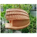 Coconut Husk Bird nest Squirrel (ලේනා) cage Natural Bird House Outdoor House shaped coco cage Pol Leli Kurulu Kuduwa Lena Kuduwa And can be use for Restaurants , Hotel decoration. 